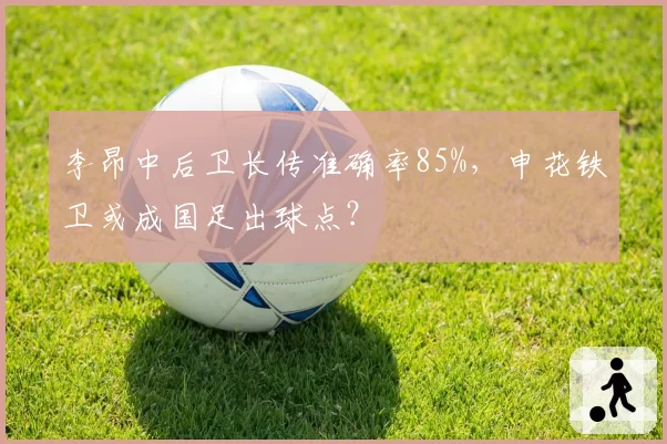 李昂中后卫长传准确率85%，申花铁卫或成国足出球点？